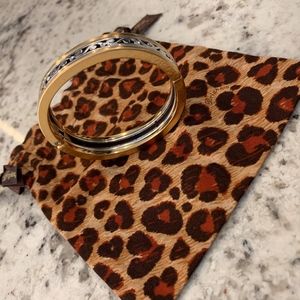 Brighton Silvertone & Goldtone Bangle Bracelet